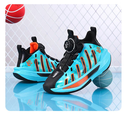 Children‘s Basketball Shoes Non-slip Breathable Basketball Training Sneakers Lace-up Boys Girls Sports Shoes Kids Athletic Shoes