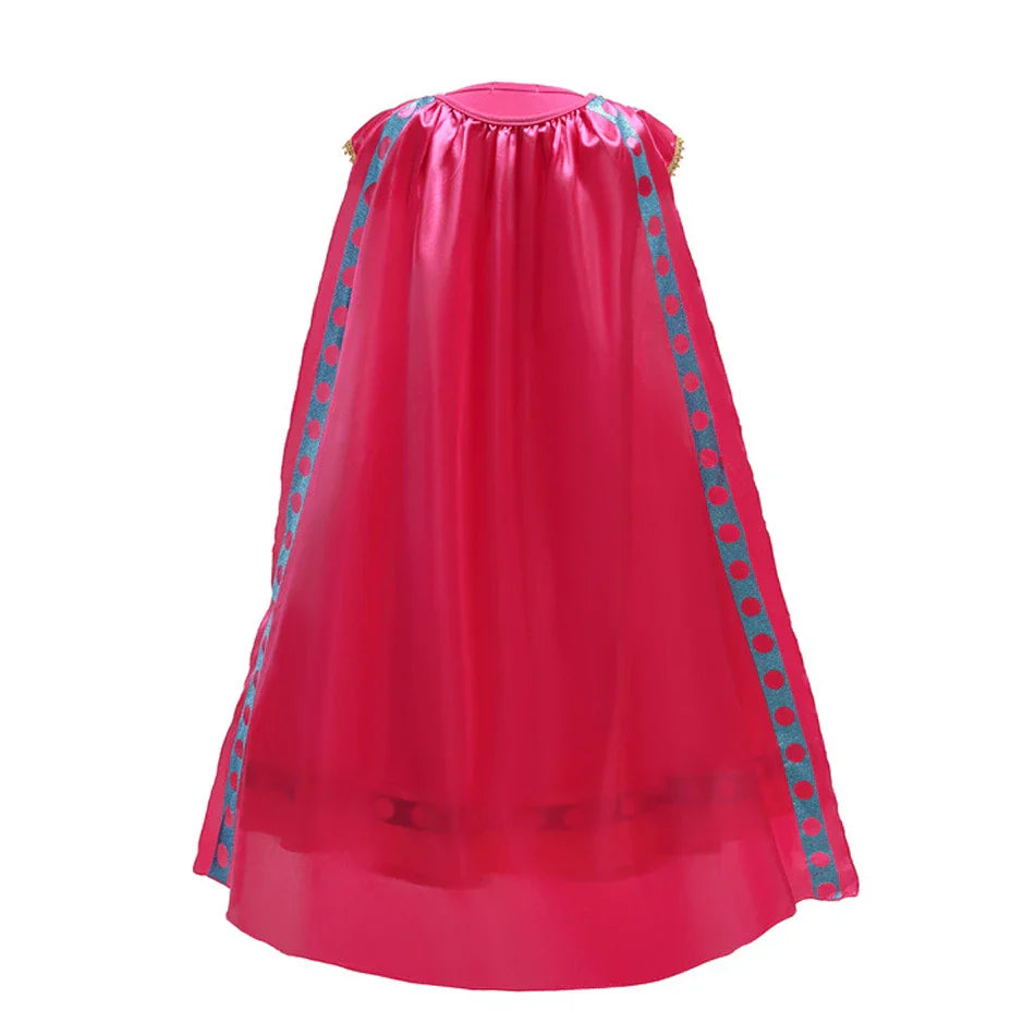 Princess Costume for Girls Arabian Dress for Kids Aladdin Cosplay Christmas Halloween Party with Gloves Crown Wand Accessories