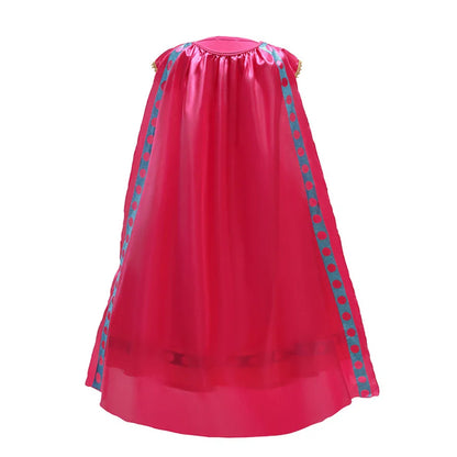 Princess Costume for Girls Arabian Dress for Kids Aladdin Cosplay Christmas Halloween Party with Gloves Crown Wand Accessories