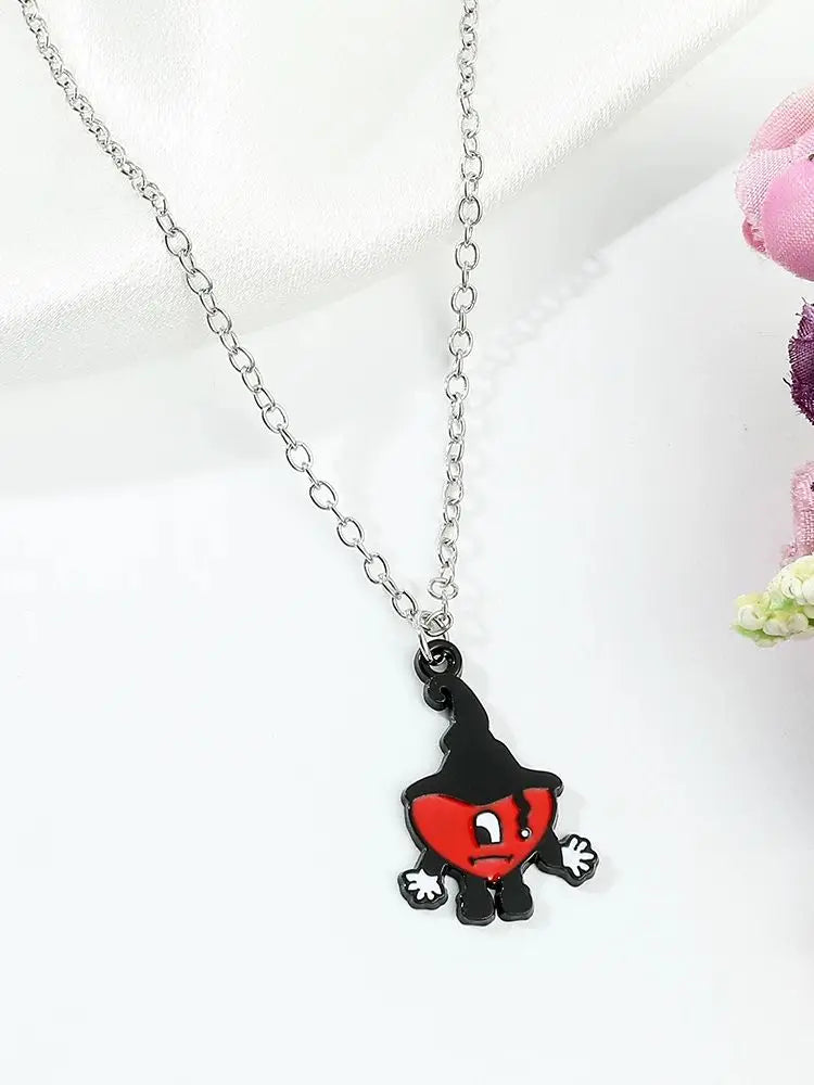 Rabbit Pendant Necklace Hip Hop Pop Singer Fans Gift Collar Jewelry Women Men Gift