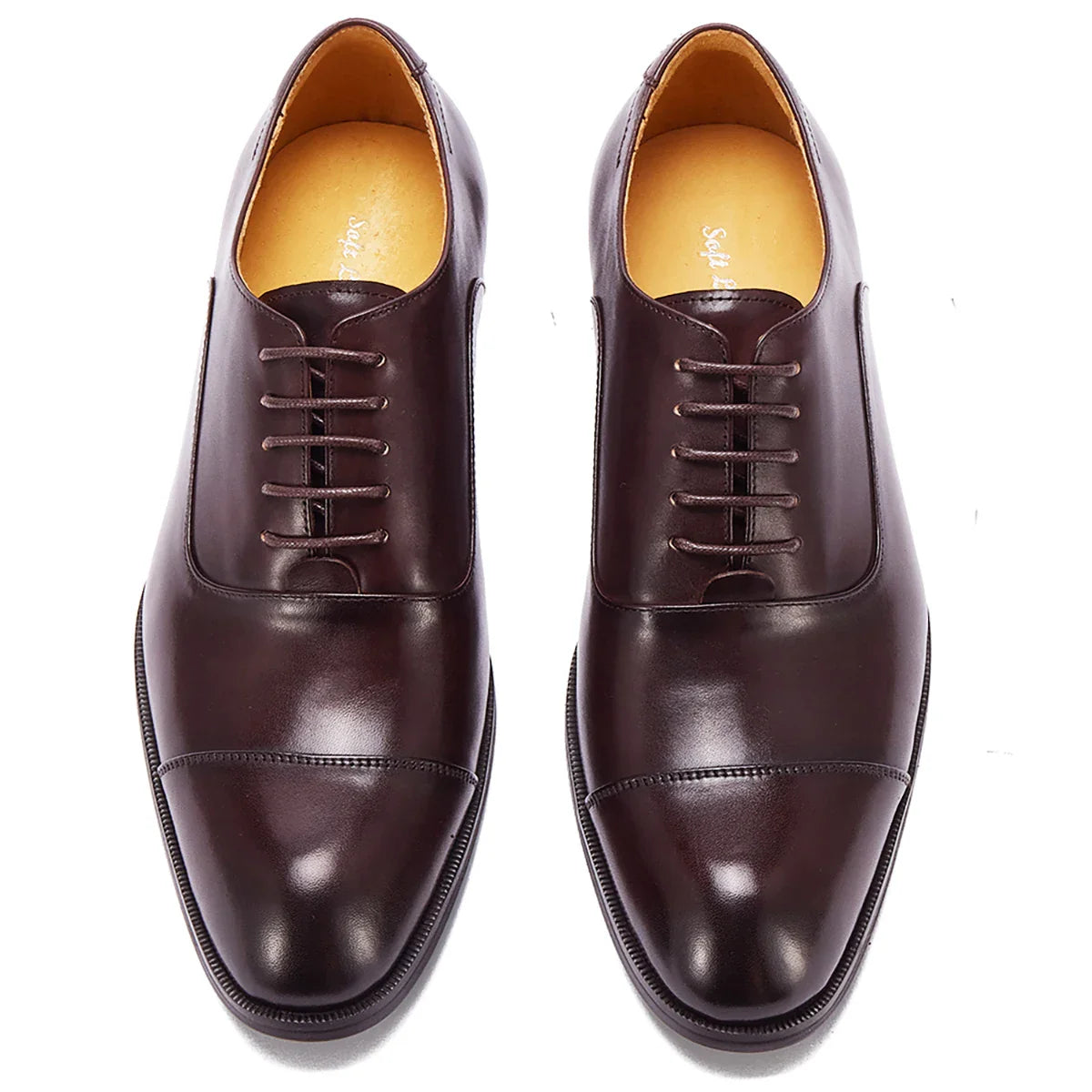 Leather Oxford Dress Shoes British Retro Formal Business Wedding Derby Shoes