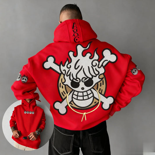 Oversized One Piece Anime Hoodie Men Women Pullover Sweatshirt Cartoon Graphic Print Streetwear Casual Autumn Winter Y2k Clothes