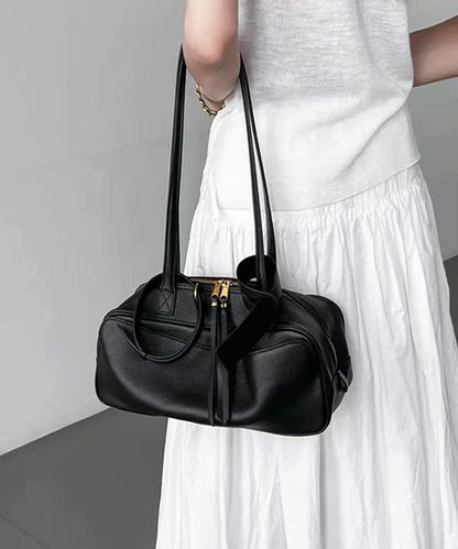 High version genuine leather pillow bag for women 2025 new all-match large capacity first layer cowhide bowling bag for women