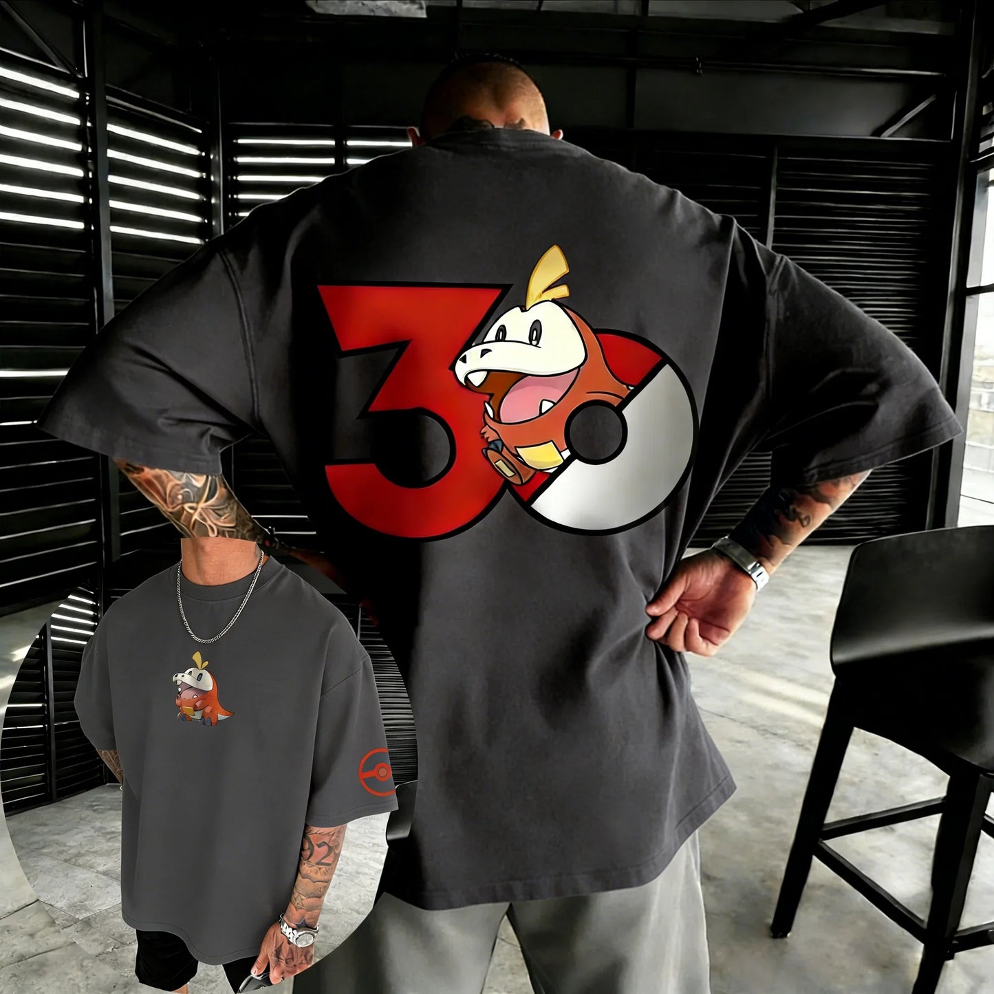 30th Anniversary Fueeco Co Cotton T-shirt Summer New Men's and Women's Loose Casual Hip Hop Trendy Short Sleeve Top