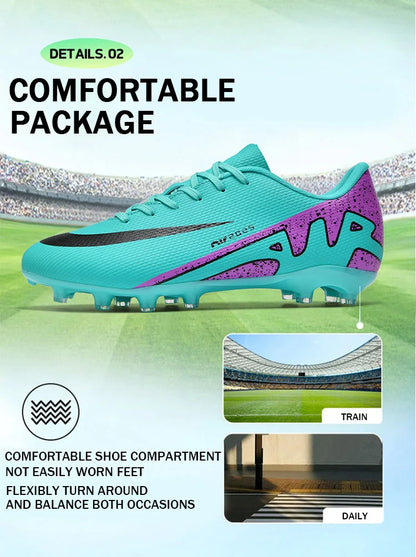 Kid Size 33-47 Long Short Spike Soccer Shoes Football Field Boots Unisex Society Training Match Adult Football Shoes