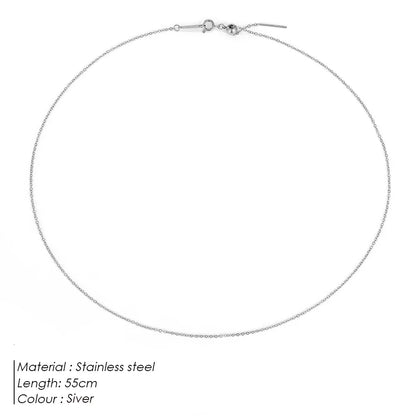 Adjusta Long Layered Pendant Necklace  Stainless Steel Necklace Chocker Necklaces for Women Fashion Jewelry YX26925