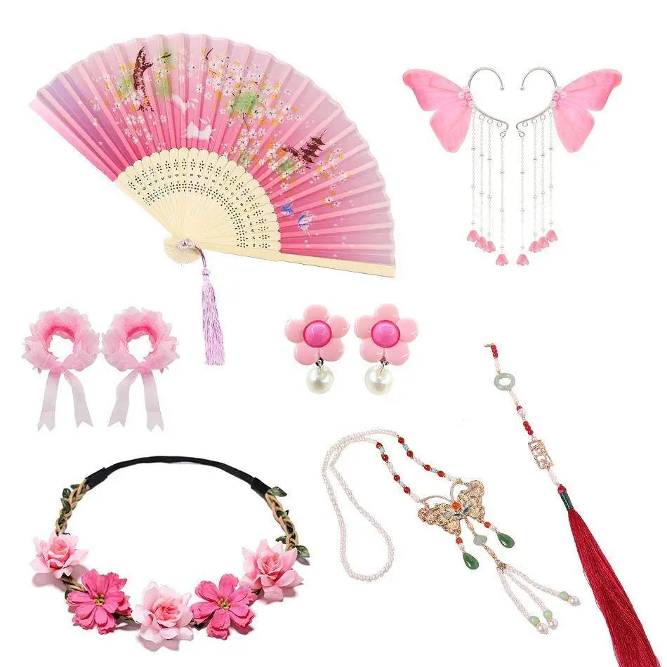 Mulan Same Costume Girl Hero Halloween Cosplay Costume Children Long-sleeved Two-piece Drama Costume Chinese Style Dress