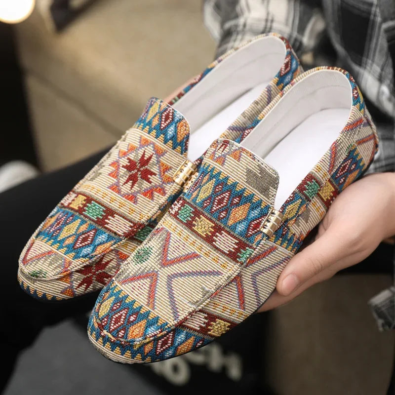 Summer Outdoor Men's Casual Shoes Breathable Man Loafers Lazy Shoes Comfortable Walking Sneakers Non-slip Flats Driving Shoes