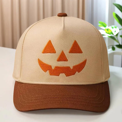Halloween Unisex Baseball Hat for Women Men Pumpkin Embroidery Baseball Cap for Outdoor Activities Like Hiking Fishing