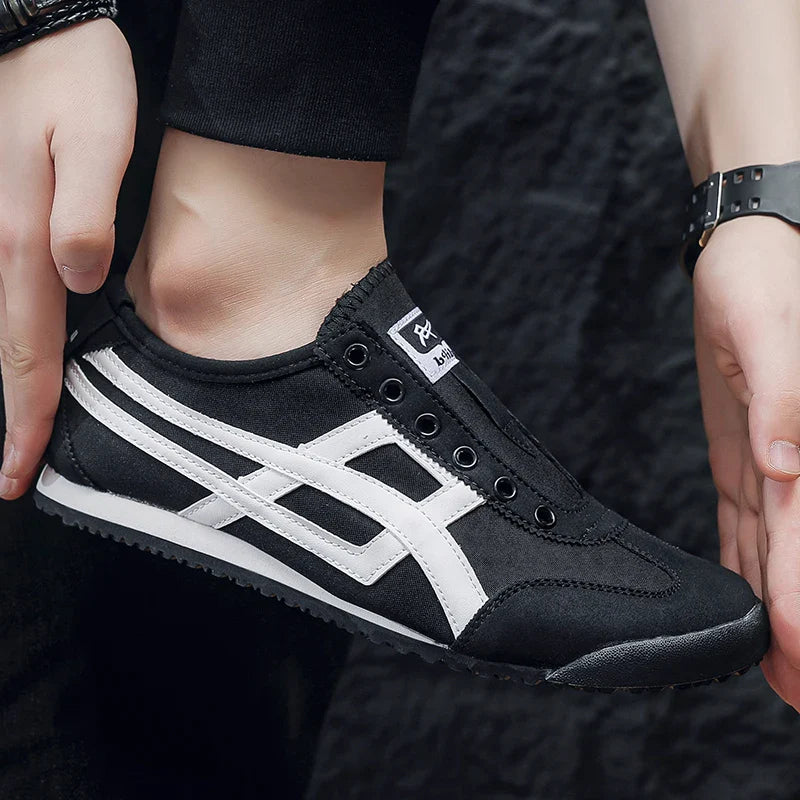 Design Canvas Mesh Shoes Men Casual Sneakers Flat Sports Shoes Walking Running Ligthweight Anti-skid Breathable