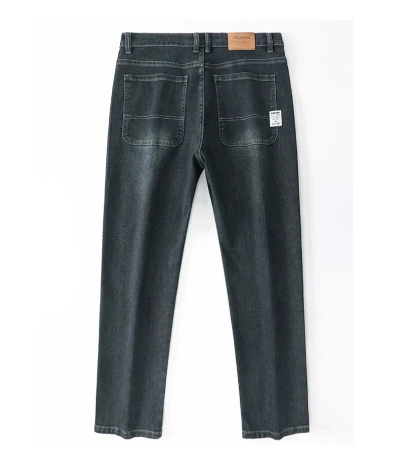 2025 Novo Estilo Y2 Primavera e Outono Jeans Folgados Masculinos Calças Retas Largas Casuais de Negócios Marca Roupas Masculinas