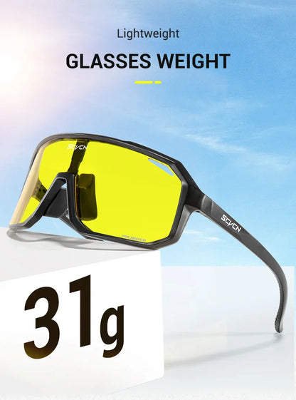 Yellow Polarized Cycling Sunglasses Men Bike MTB Driving Glasses Women Outdoor Sports Hiking Fishing UV400 Glasses