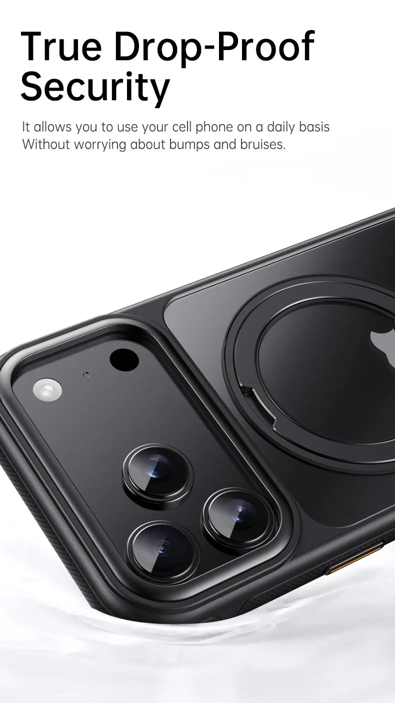 Magnetic 360 Degrees Rotating Ring Holder Case For iPhone 17 Pro Max / 17 Air