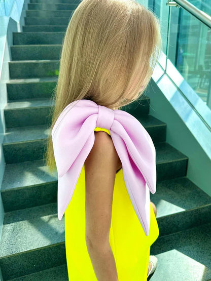 2024 New Girls party dress Bow Princess EidalFitr New In Dress Sleeveless Holiday Children Clothing  Party Costume Girls Clothes