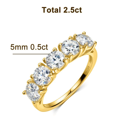 D Color 4mm Moissanite Diamond Rings for Women Classic Match Wedding Eternity Band with GRA s925 Sterling Silver Ring