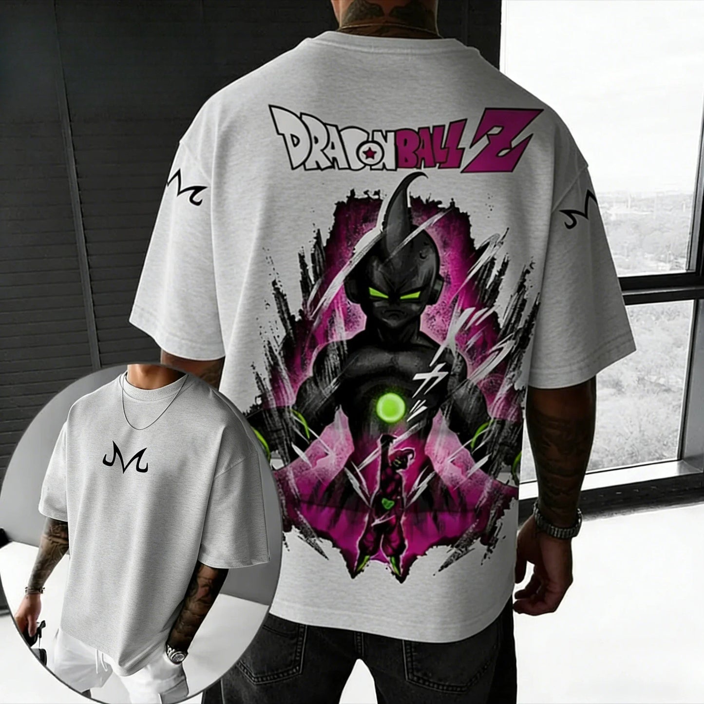 Anime Cotton T-shirt Summer New Majin Buu Co Branded Men's and Women's Trendy Loose Casual Short Sleeve Top
