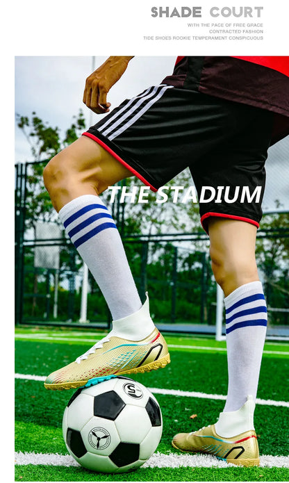 New 33-46 Large Football Boots Children Youth High Quality Football Shoes Outdoor Training Professional Competition Footwear