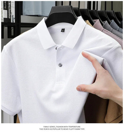 20 Colors Men's 100% Cotton Polo Shirt - Summer Casual Breathable Tee,Ideal for Golf and Sports,Business Casual,Silk-Like Finish
