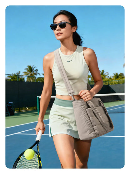 Women’s Tote Bag Padded Single Shoulder Bag Large Capacity Student College Crossbody Bag Casual Outdoor Handbag