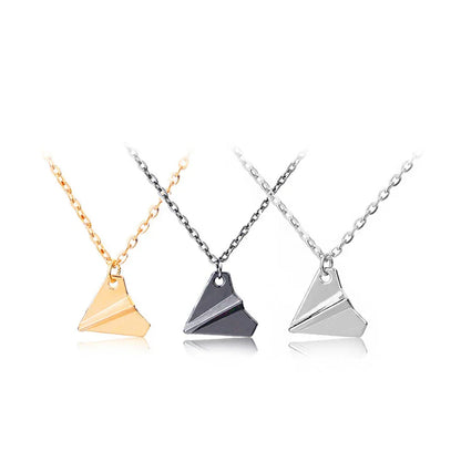 Hot Paper Airplane Pendant Necklace Classic Hot Band One and Direction Periphery Necklace Souvenir Jewelry for Fans Supporters