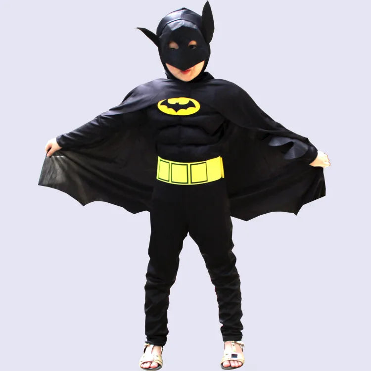 Cosplay Anime Figure Superhero Halloween Costumes for Kids Muscle Jumpsuits Masquerade Carnival Clothes Party Dresses