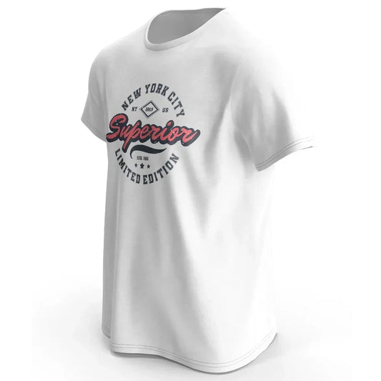 New York City Vintage Print Men's Graphic T Shirts Trendy Oversized Tee in Cotton Fabric for Women