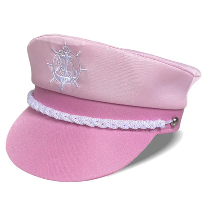 Men Women Baseball Caps Adult Adjustable Captain Costume Admiral Hat Y2K Cosplay Sailor Pilot Hat For Costume Party Performance