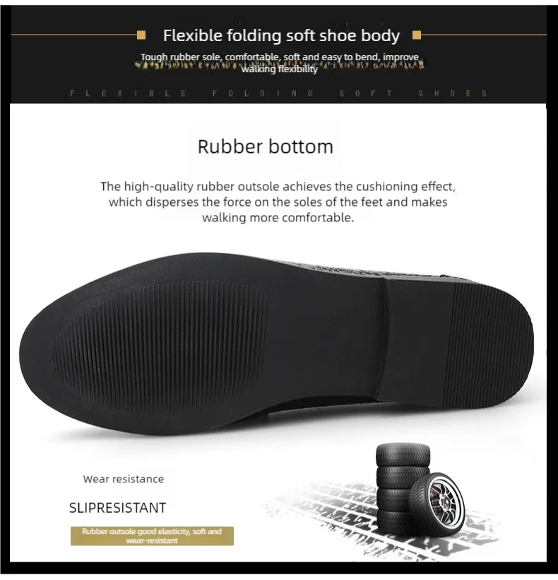 Men's plus size casual leather shoes Four Seasons new outdoor anti slip comfort walking shoes business Half support leather shoe