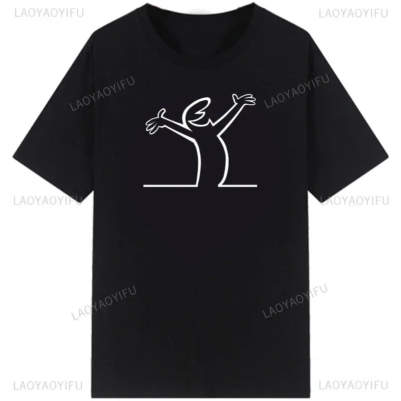 La Linea The Line Osvaldo Cavandoli TV Men Women Style Streetwear Tee Fashion Cotton T Shirt Round Neck Casual Summer Camiseta