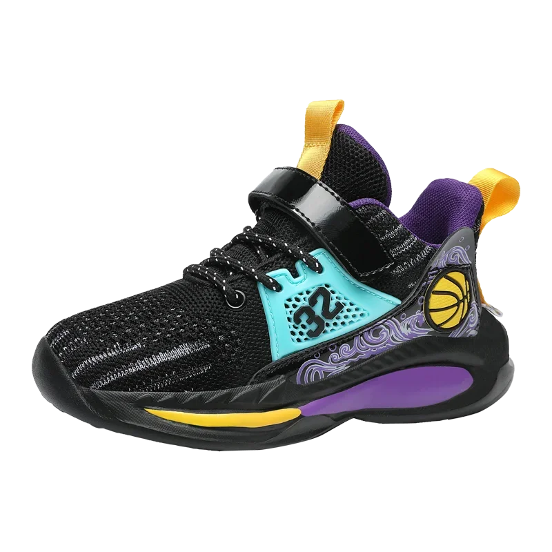 Brand Kids' Sports Shoes Non-slip Running Shoes Boys Basketball Sports Tennis Shoes Fashion Comfortable Teenager Casual Sneakers