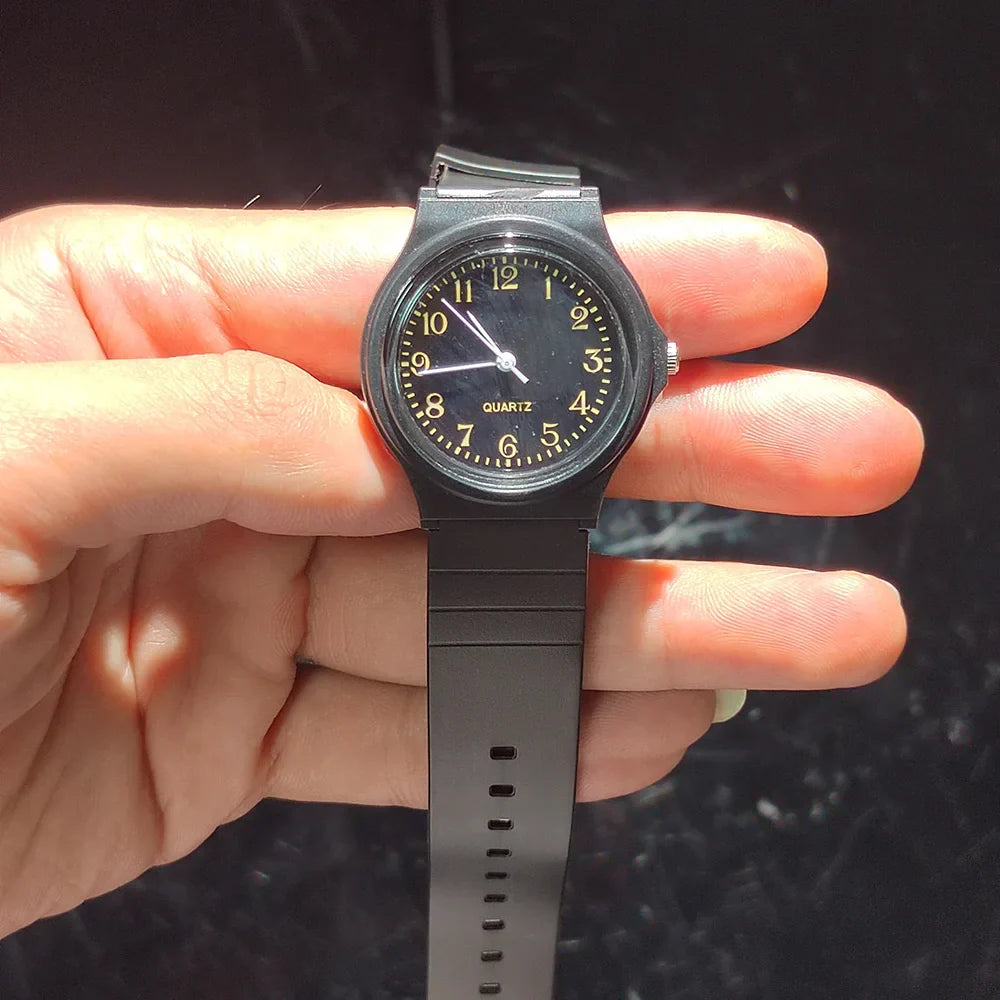 Exam Watch Silicone Strap Simple Women Watch Student Ladies Quartz Wristwatch Waterproof Round Small Dial for Women