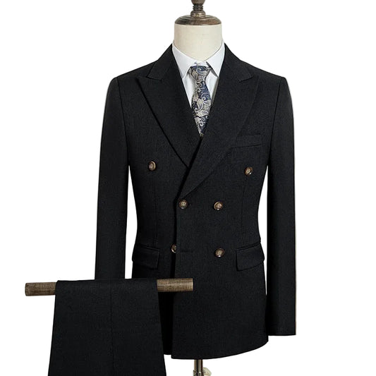 Elegant Man Suit 2 piece set Modern Wedding Party outfit Suits for Men Stylish Business office suit banquet attire