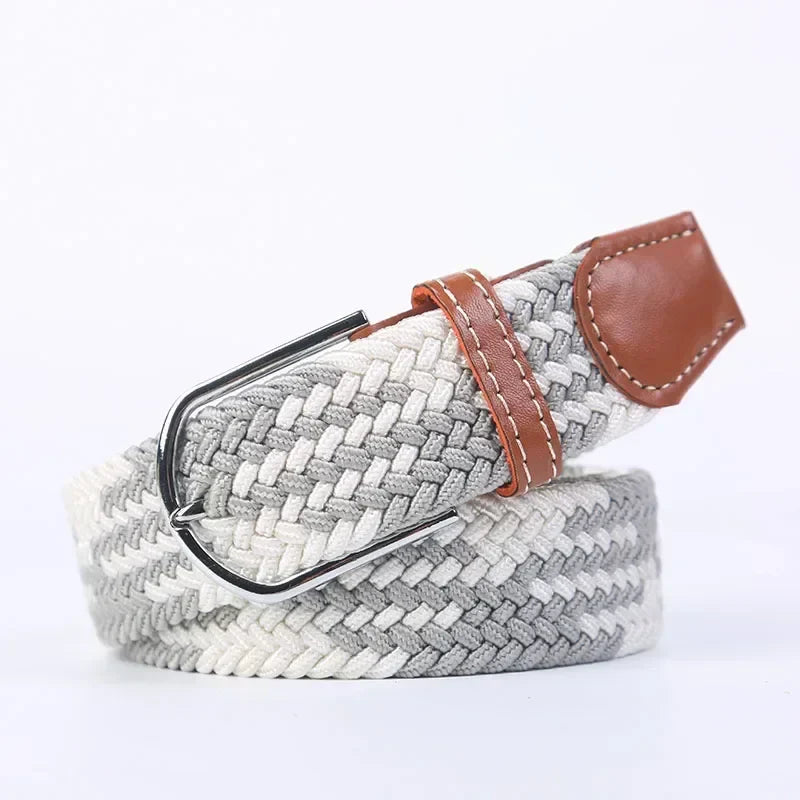Women's Belt Fashion Casual Woven Elastic Belt Outdoor Sports Military Tactical Strap Climbing Work Belt Unisex Jeans Pants