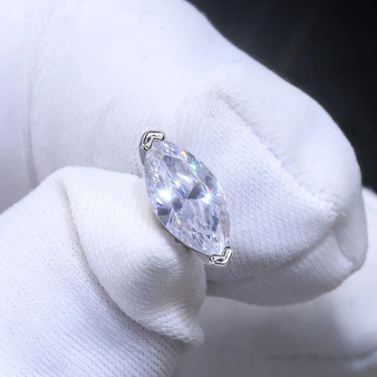 0.5-2carat Moissanite Stud Earrings for Women Marquise Cut Diamond EarringCertified Certificates 925 Sterling Silver Ear Studs