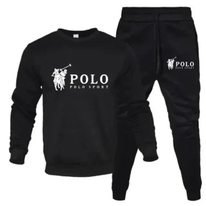 Men's autumn  winter set Round-neck sweatshirt and jogging pants Fashionable outdoor fitness and leisure for autumn and winter