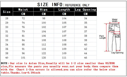 Ripped Plus Size Jeans for men Fashion jean man High Street Retro Washed, Worn Men trousers Casual Cargo Pants Slim Small Feet