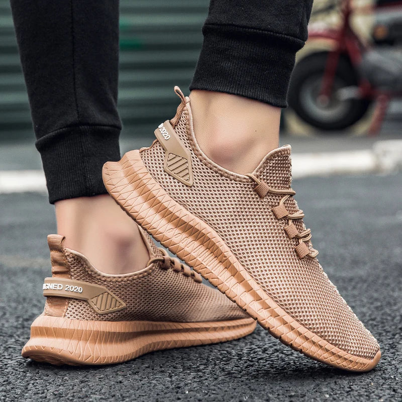 Summer Mesh Men Shoes Breathable Mens Sneakers Trendy Lightweight Walking Big Size Man Tenis Shoes