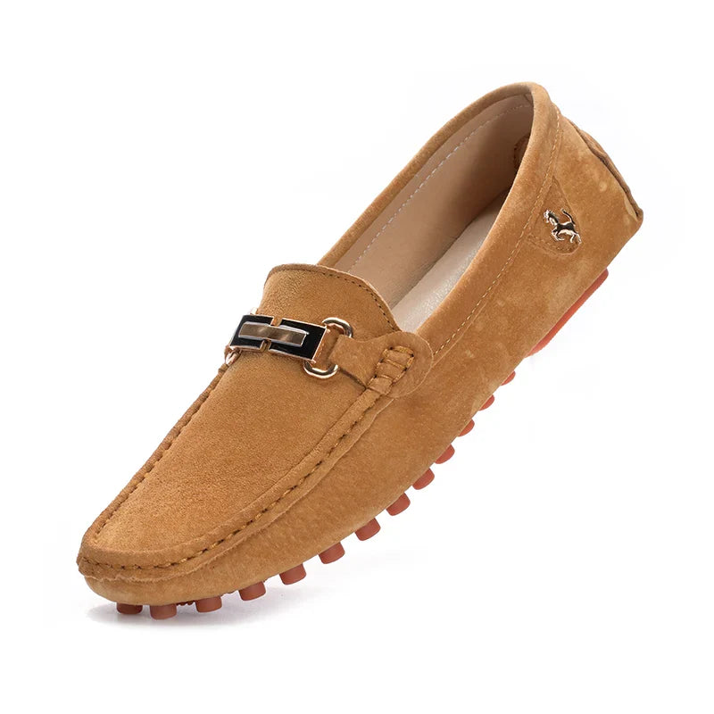 Men Fashion Luxury Leisure Leather Loafers Shoes Slip on Soft Comfortable Non-slip Driving for Men