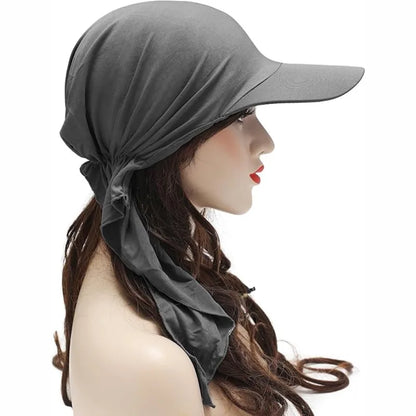 Solid Color Baseball Caps Turban Shawl Design Women Muslim Low Profile Fitted Hat Summer Soft Breathable Headscarf Hijabs