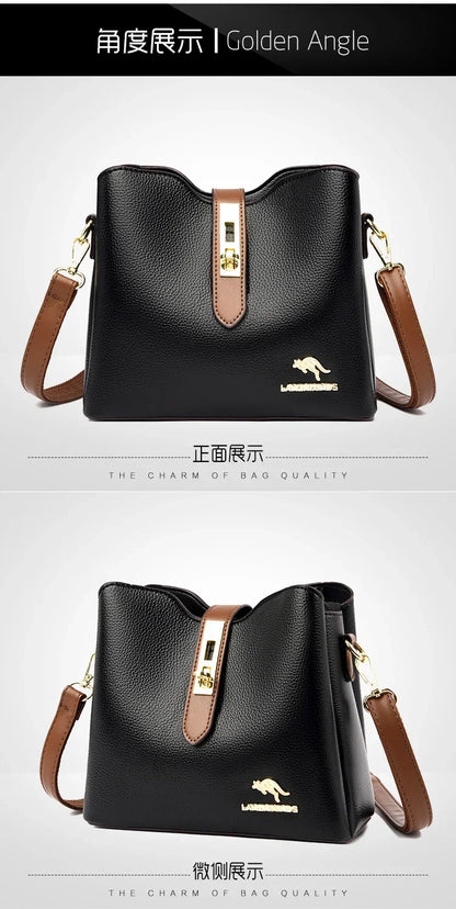 New High-quality Large Capacity PU Classic Women's Shoulder Bags 2025 Fashion Concise Light Luxury Versatile Style Crossbody Bag