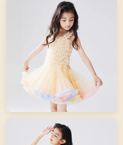 Fluffy Rabbit Skirt Girl Baby Dress Super Immortal Cake Fluffy Gauze Birthday Party Children's Princess Dress Summer