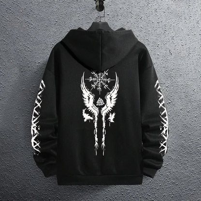 Black Sweatshirts Autumn Winter Male Daily Casual Sporty Jogging Hoodie Men's Outwear Fashion Pullover