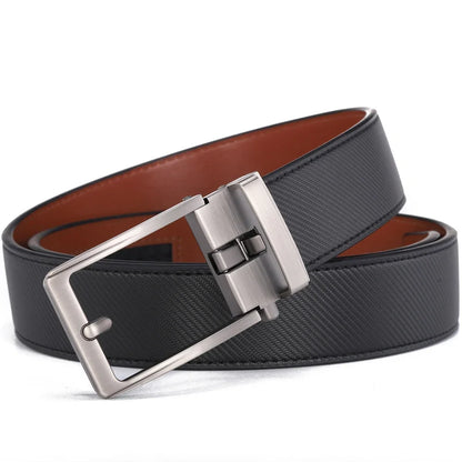 Unisex Click Belts for Men Luxury Brand Designer Fashion Automatic Buckle Genuine Leather Men's Belt Male Jeans Waist Strap Blue