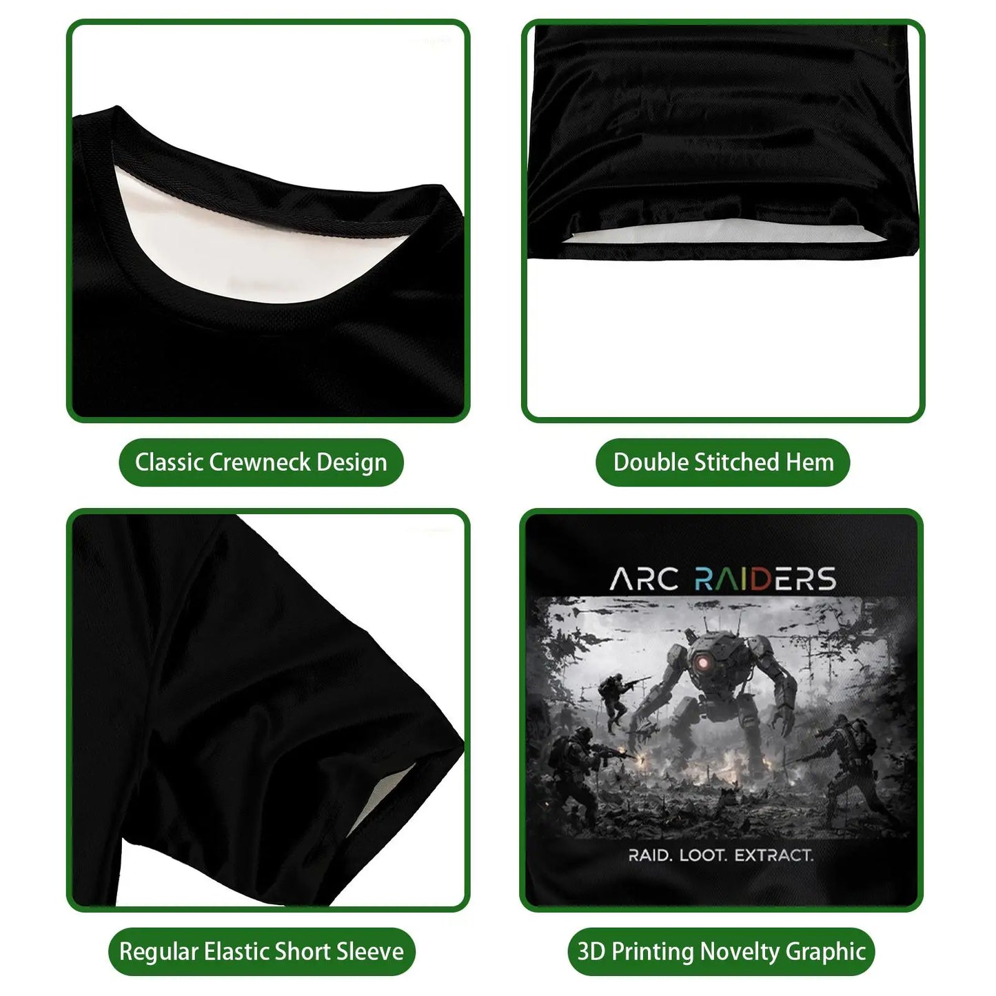 Don't Shoot ARC Raiders Graphic T-Shirt Unisex Trendy Streetwear Oversized Crew Neck Tops New Casual Men's Shirt For Gamers Gift
