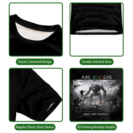 Don't Shoot ARC Raiders Graphic T-Shirt Unisex Trendy Streetwear Oversized Crew Neck Tops New Casual Men's Shirt For Gamers Gift