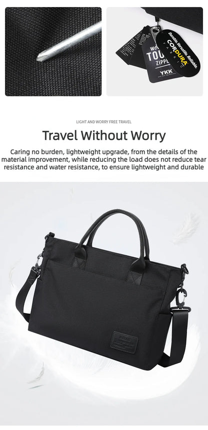 File Bag Carrying Briefcase Men's Business Bag Lawyer Office Computer Bag Horizontal Shoulder Crossbody Bag Men Bag