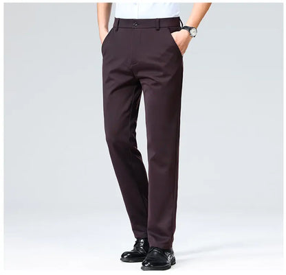Four-Way Stretch Business Casual Pants for Men, Spring/Autumn Dress Pants, Men's Trousers, Formal Pants, Casual Elastic Dress Pa