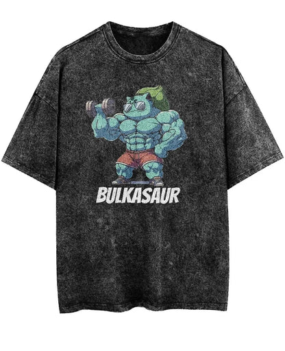Washed T-shirt Gym Exercise FitnessMen's and Women's Pure Cotton Short-sleeved Casual Clothing