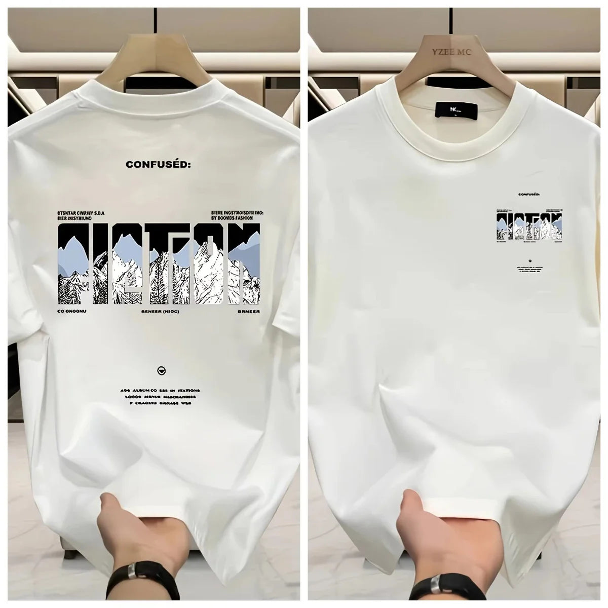 2026 Summer New Style High-Quality Men's T-shirt Fashionally Popular Men's and Women's Same Style Round-neck Printed T-shirt