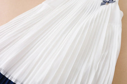 Girl Dresses Sleeveless Summer Chiffon Pleated Clothing Kids' Dresses Baby Girl One-piece Dress